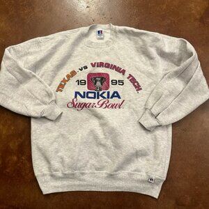 Vintage 1995 University Of Texas Sweatshirt Nokia Sugar Bowl USA Made